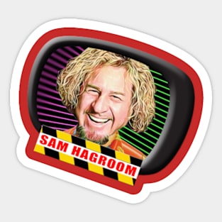 Sammy Hagar / Max Headroom Mashup Sticker